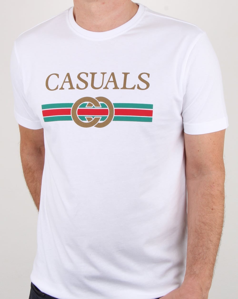 80er Casual Classics Designer Casual T-Shirt Weiß