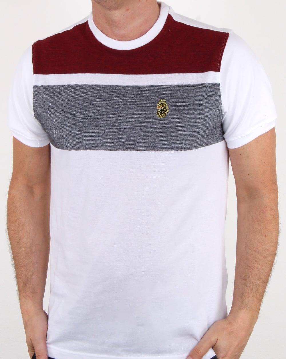 Luke Warnock Block Stripe T Shirt White