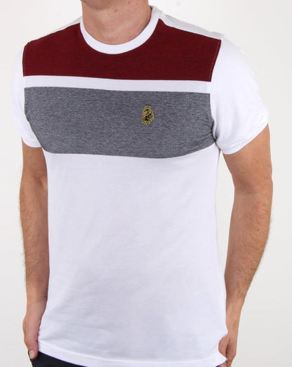 Luke Warnock Blockstreifen-T-Shirt Weiß