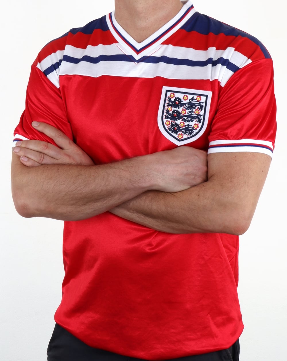 England 1982 Retro-Fußball-Auswärtstrikot Rot