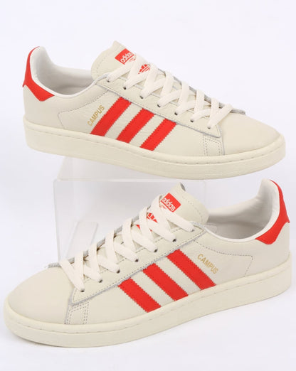 Adidas Campus Leder-Sneaker Off-White/Orange