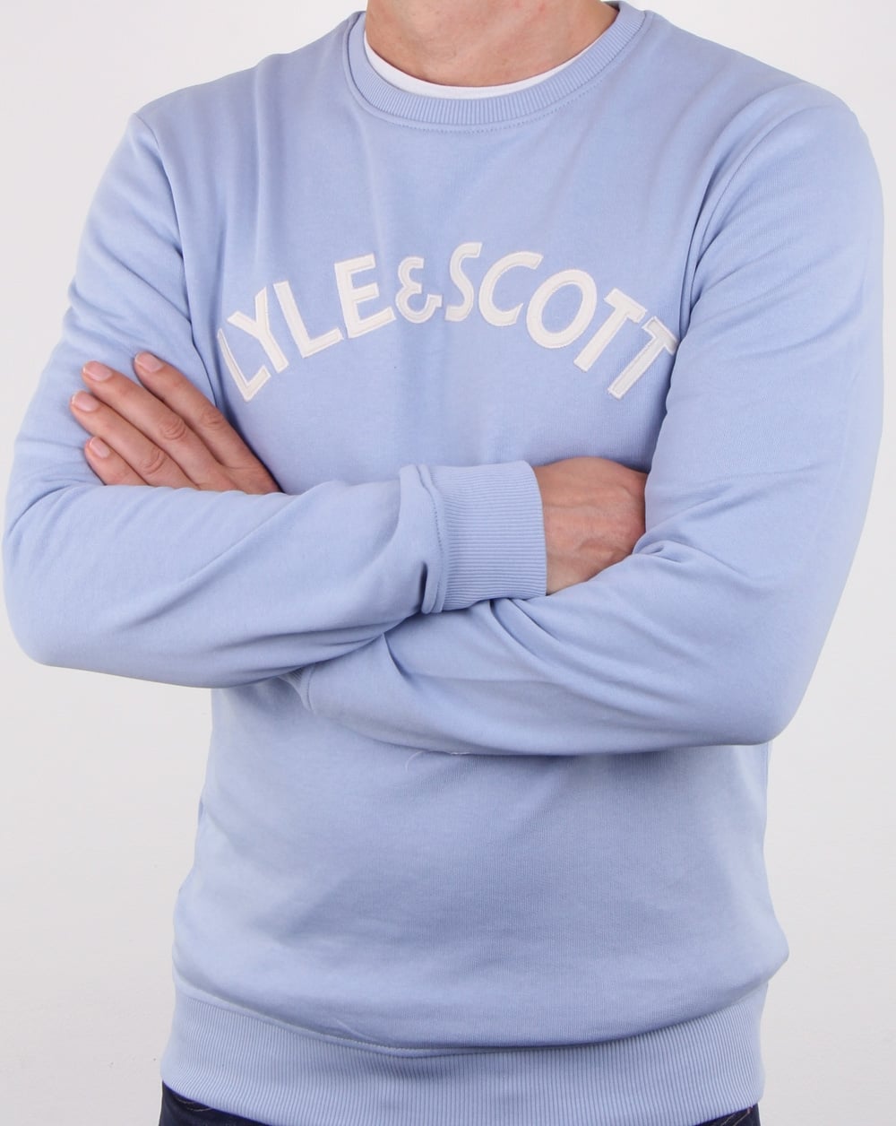 Lyle And Scott Logo Sweatshirt Sky Blue
