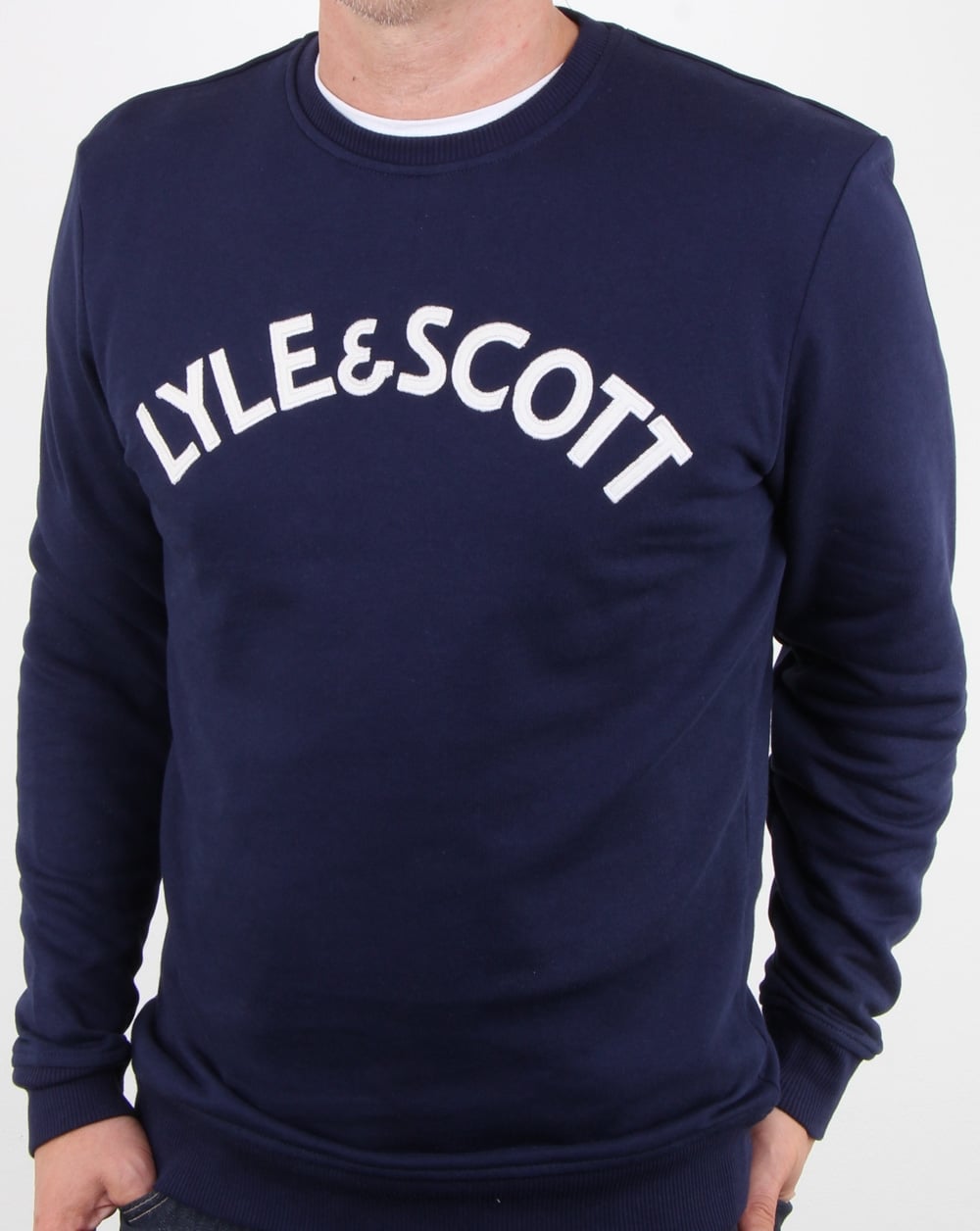 Lyle And Scott Logo Sweatshirt Navy