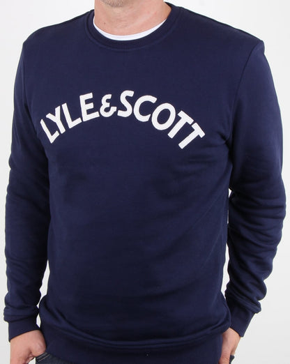 Lyle And Scott Logo-Sweatshirt, Marineblau