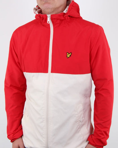 Lyle And Scott – Jacke im Colour-Block-Design in Tomatenrot