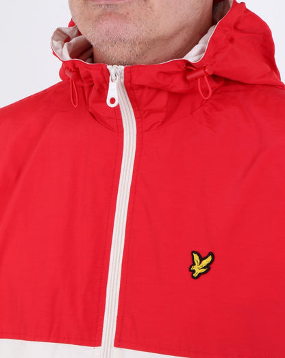 Lyle And Scott – Jacke im Colour-Block-Design in Tomatenrot