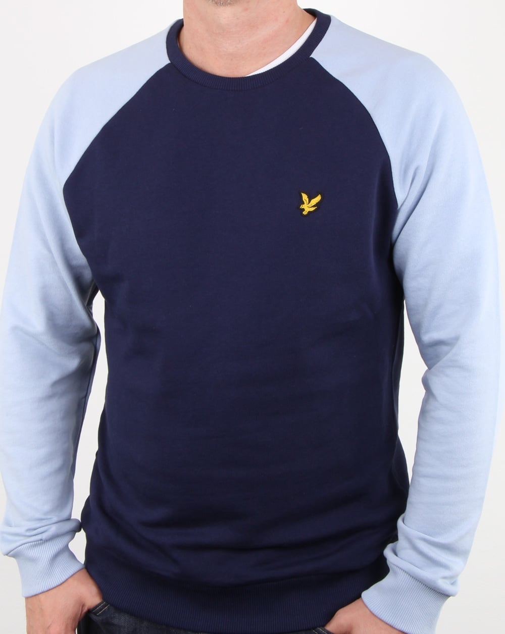 Lyle And Scott Leichtes Raglan-Sweatshirt in Stonewash-Blau
