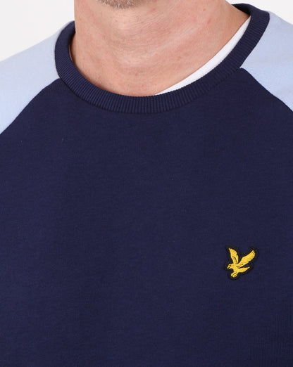 Lyle And Scott Leichtes Raglan-Sweatshirt in Stonewash-Blau