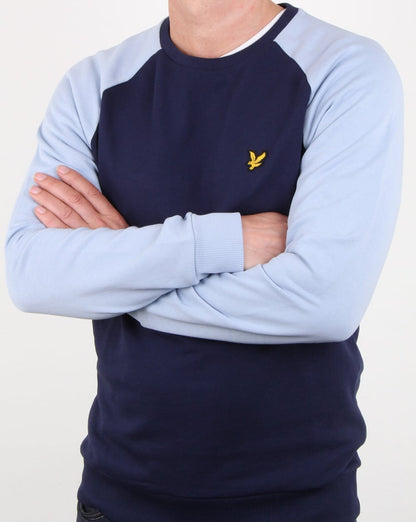 Lyle And Scott Leichtes Raglan-Sweatshirt in Stonewash-Blau