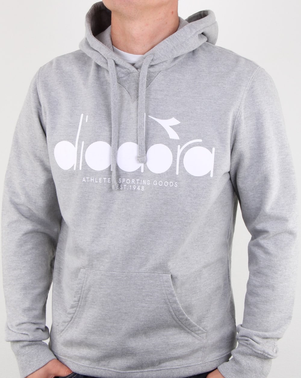 Diadora Logo Hoodie Grau Melange