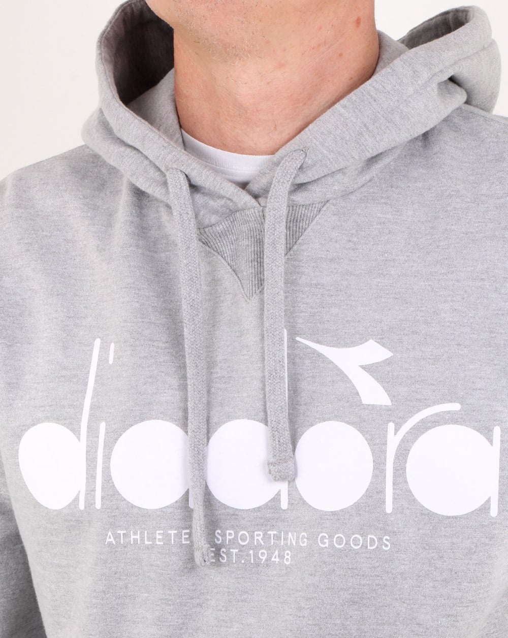Diadora Logo Hoodie Grau Melange