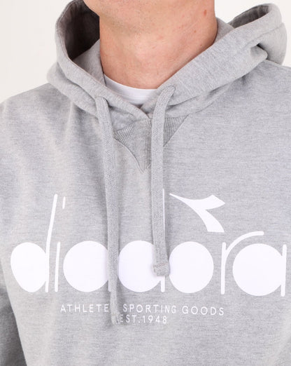Diadora Logo Hoodie Grau Melange