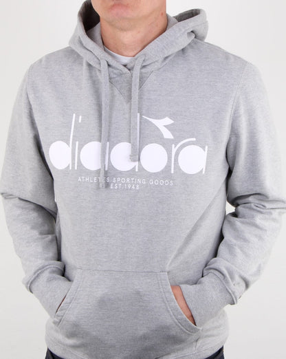Diadora Logo Hoodie Grau Melange