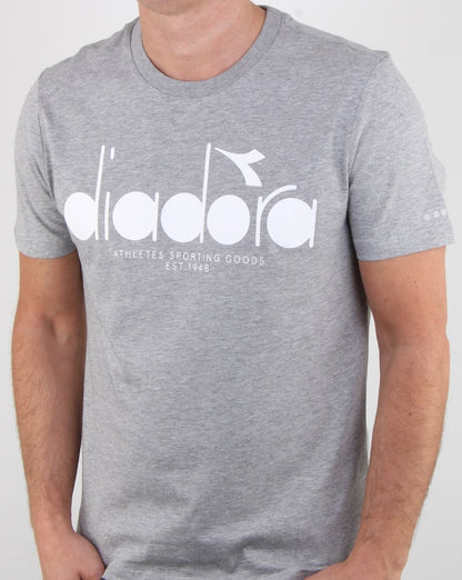 Diadora Logo T-Shirt Grau Melange