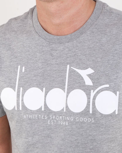 Diadora Logo T-Shirt Grau Melange