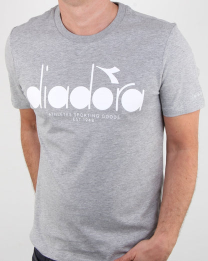 Diadora Logo T-Shirt Grau Melange