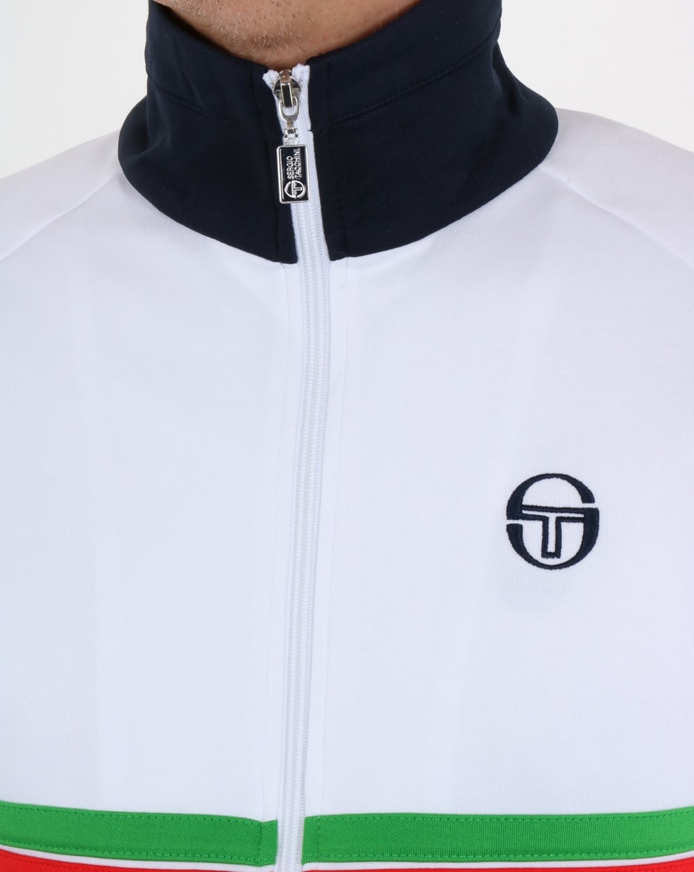 Sergio Tacchini Dallas Track Top White/Green/Red