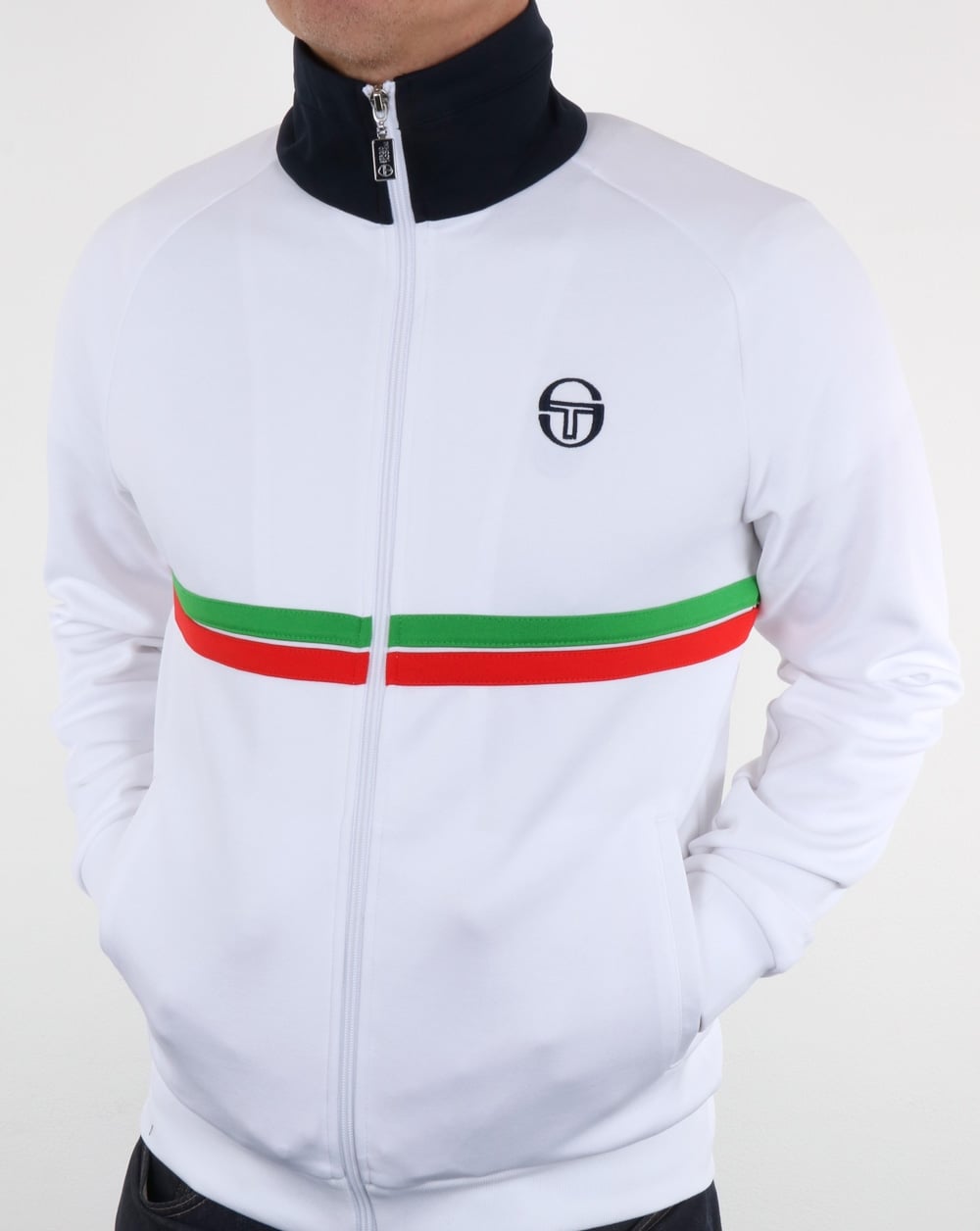 Sergio Tacchini Dallas Trainingsjacke Weiß/Grün/Rot