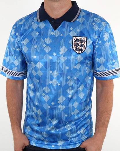 England 1990 Legend Fußballtrikot Blau
