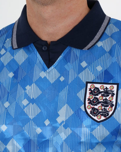 England 1990 Legend Fußballtrikot Blau