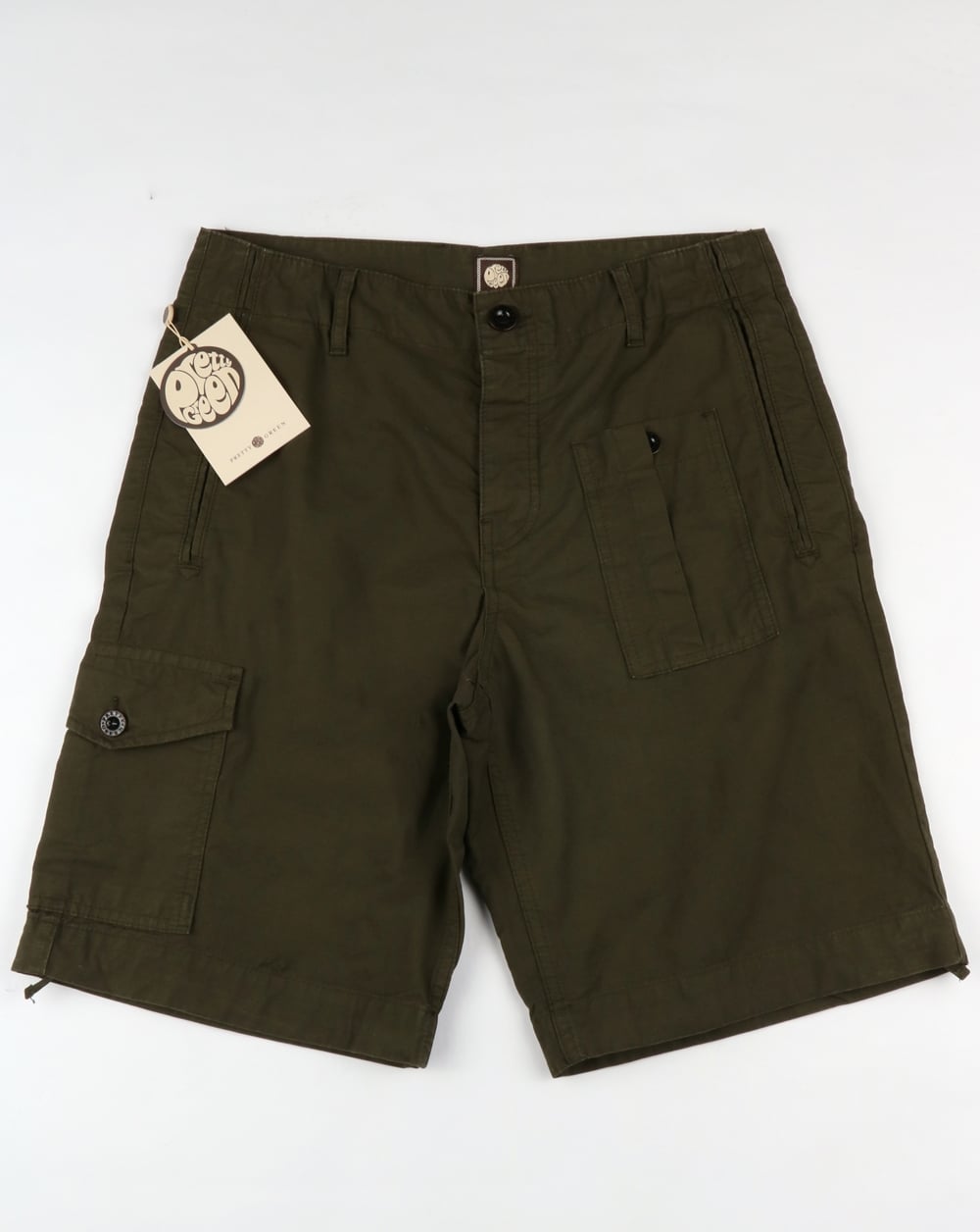 Pretty Green Rockwood Cargo Shorts Khaki