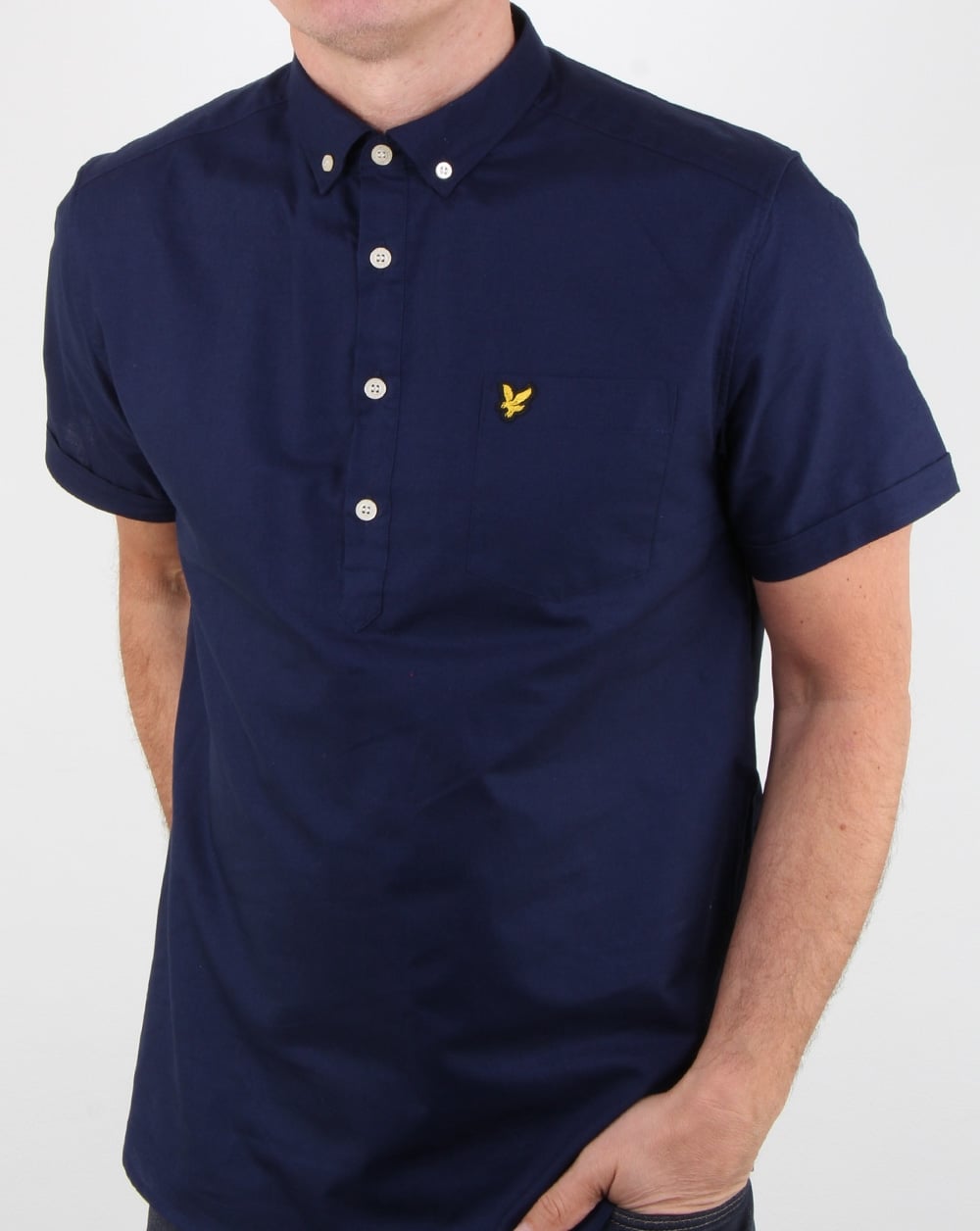 Lyle And Scott Oxford Short Sleeve Shirt Navy