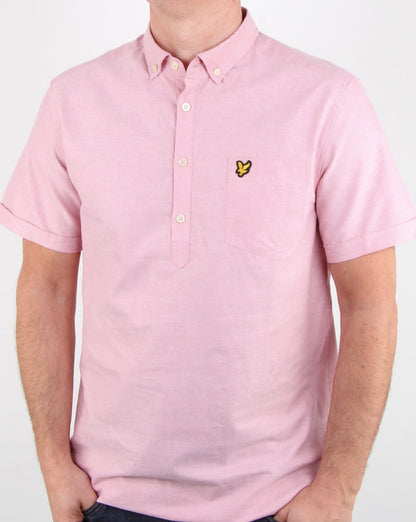 Lyle And Scott – Oxford-Kurzarmhemd zum Überstreifen, Rosa