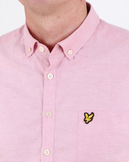 Lyle And Scott – Oxford-Kurzarmhemd zum Überstreifen, Rosa