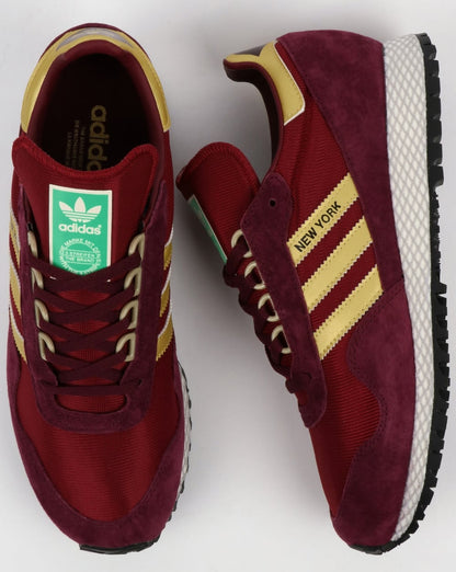Adidas New York Sneakers Burgund/Gold