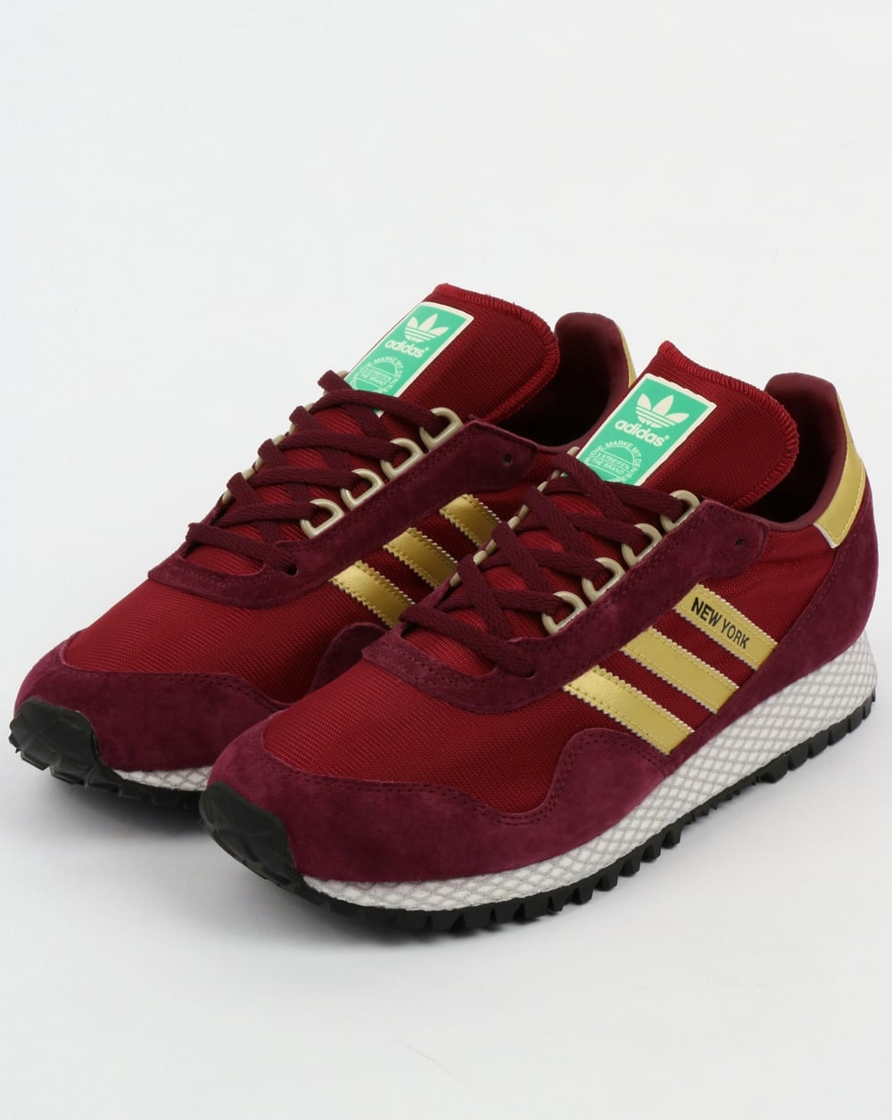 Adidas New York Sneakers Burgund/Gold