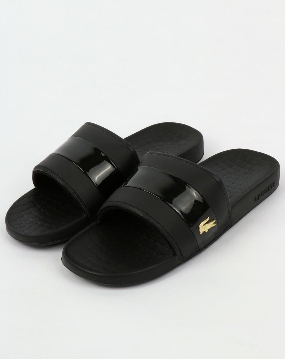 Lacoste Fraisier Sliders Schwarz/Gold