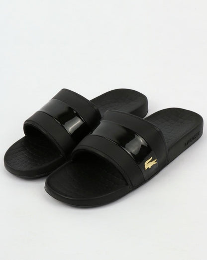 Lacoste Fraisier Sliders Schwarz/Gold