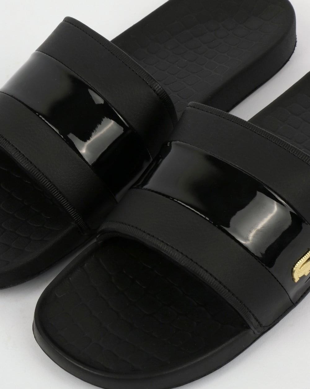 Lacoste Fraisier Sliders Schwarz/Gold