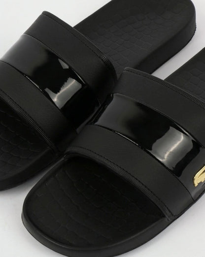 Lacoste Fraisier Sliders Schwarz/Gold