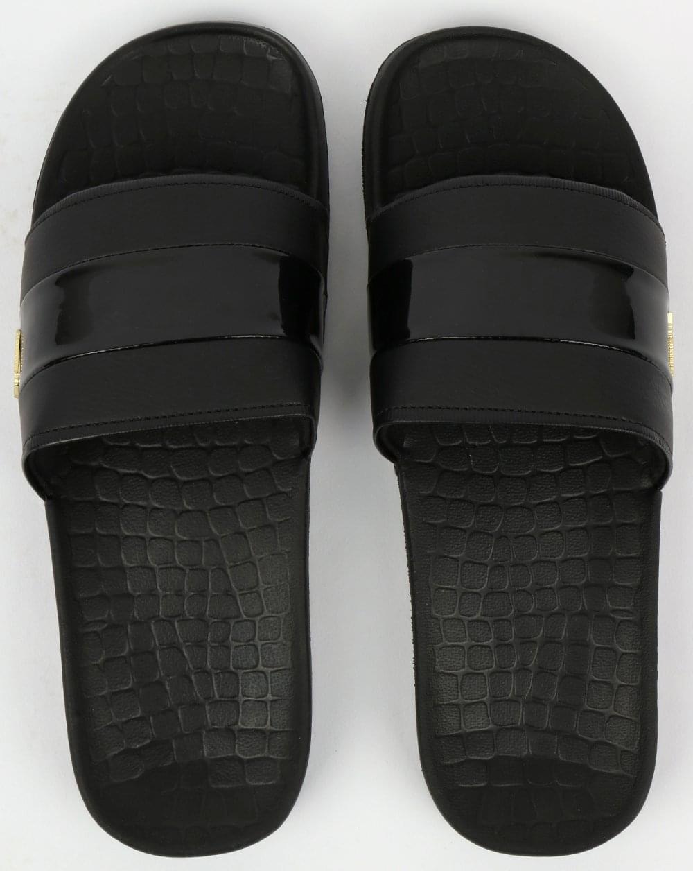 Lacoste Fraisier Sliders Schwarz/Gold