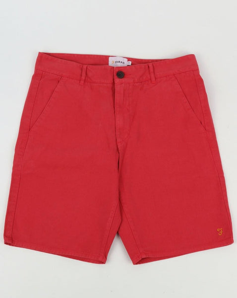 Farah Hawk Garment Dye Chino Shorts Fuschia