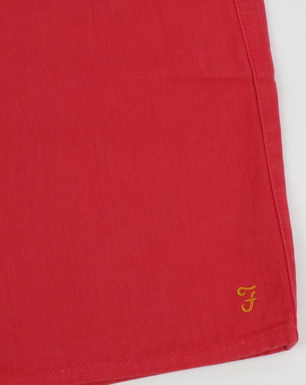 Farah – Hawk – Chino-Shorts in Stückfärbung, Fuchsie