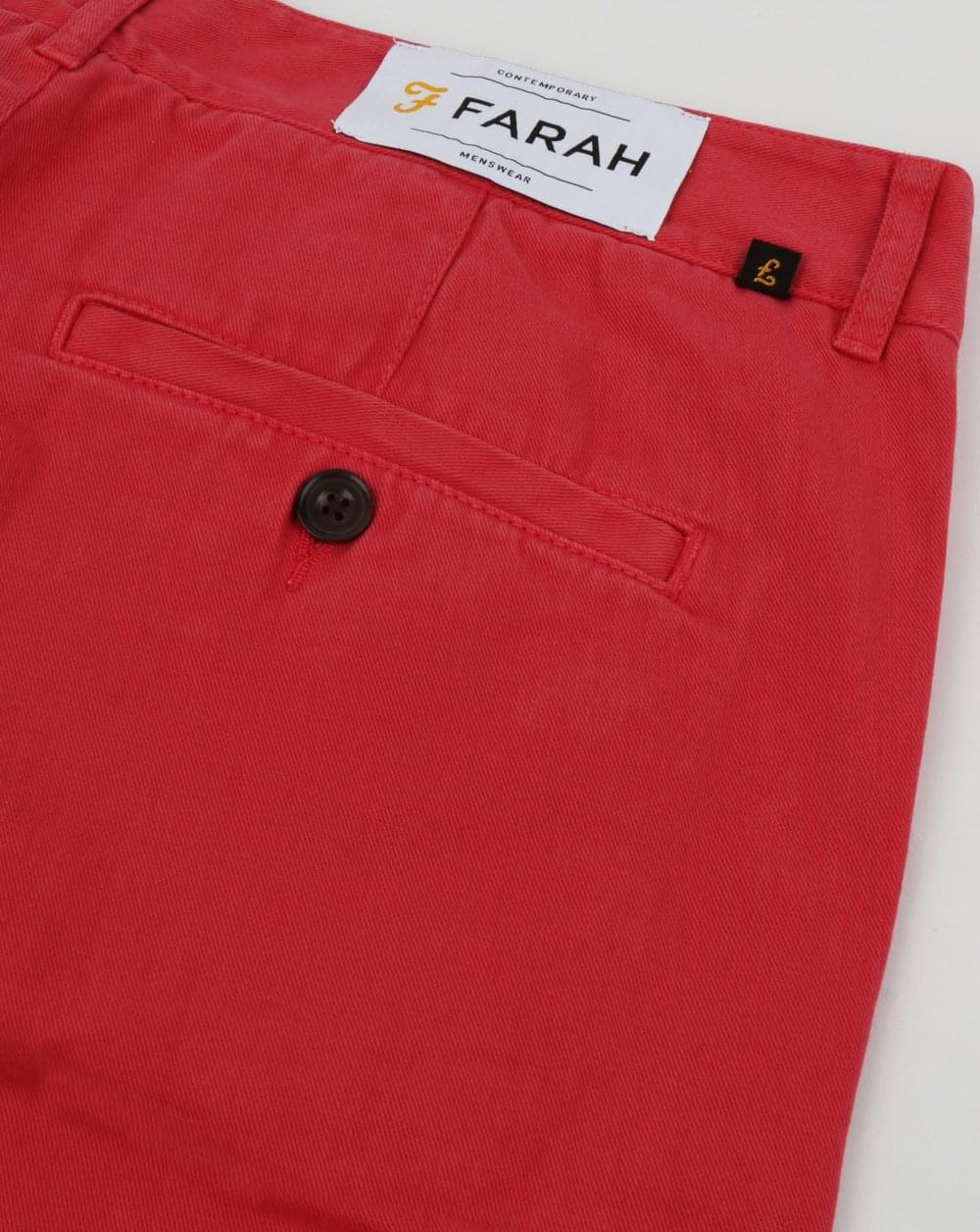 Farah – Hawk – Chino-Shorts in Stückfärbung, Fuchsie