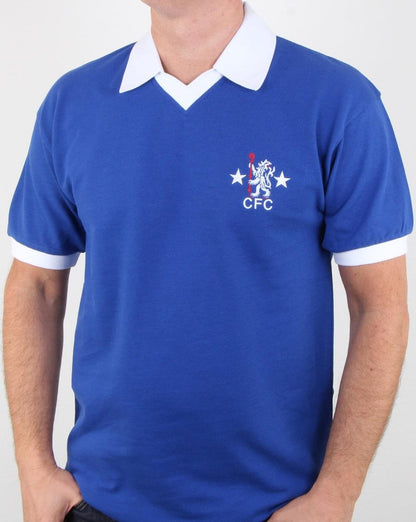 80er Casual Classics Chelsea 1976 Retro Hemd Blau