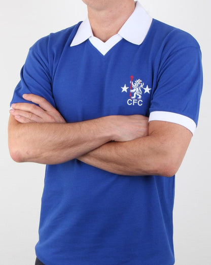 80er Casual Classics Chelsea 1976 Retro Hemd Blau