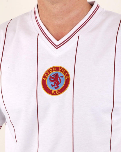 80er Casual Classics Aston Villa 1982 Auswärts-Retro-Shirt Weiß