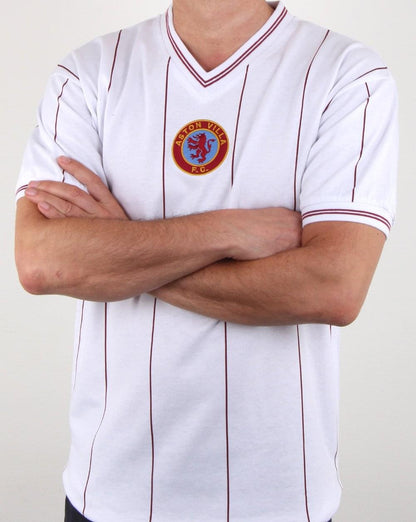 80er Casual Classics Aston Villa 1982 Auswärts-Retro-Shirt Weiß