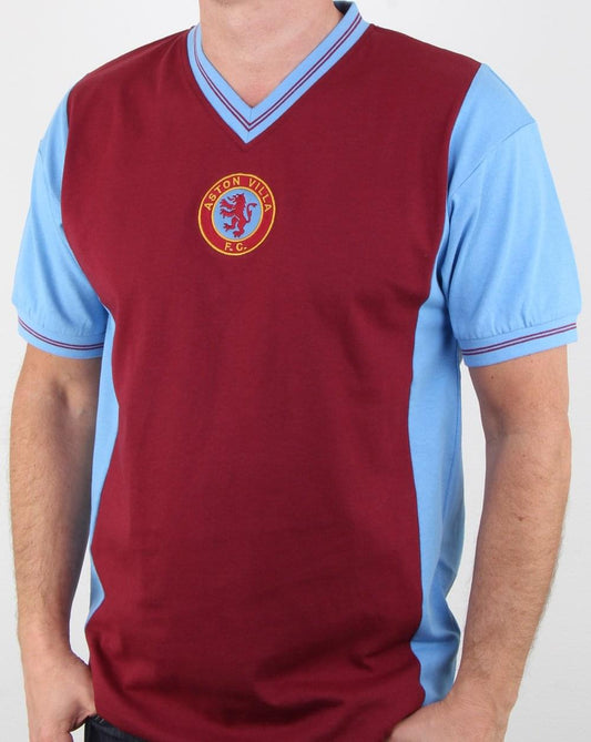 80er Casual Classics Aston Villa 1982 Retro-Shirt Weinrot