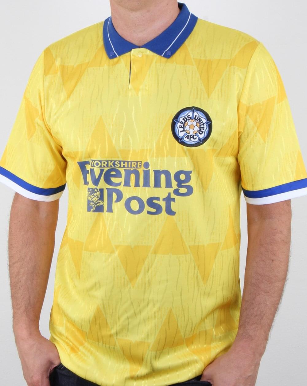 80er Casual Classics Leeds 1992 Auswärts-Retro-Shirt Gelb