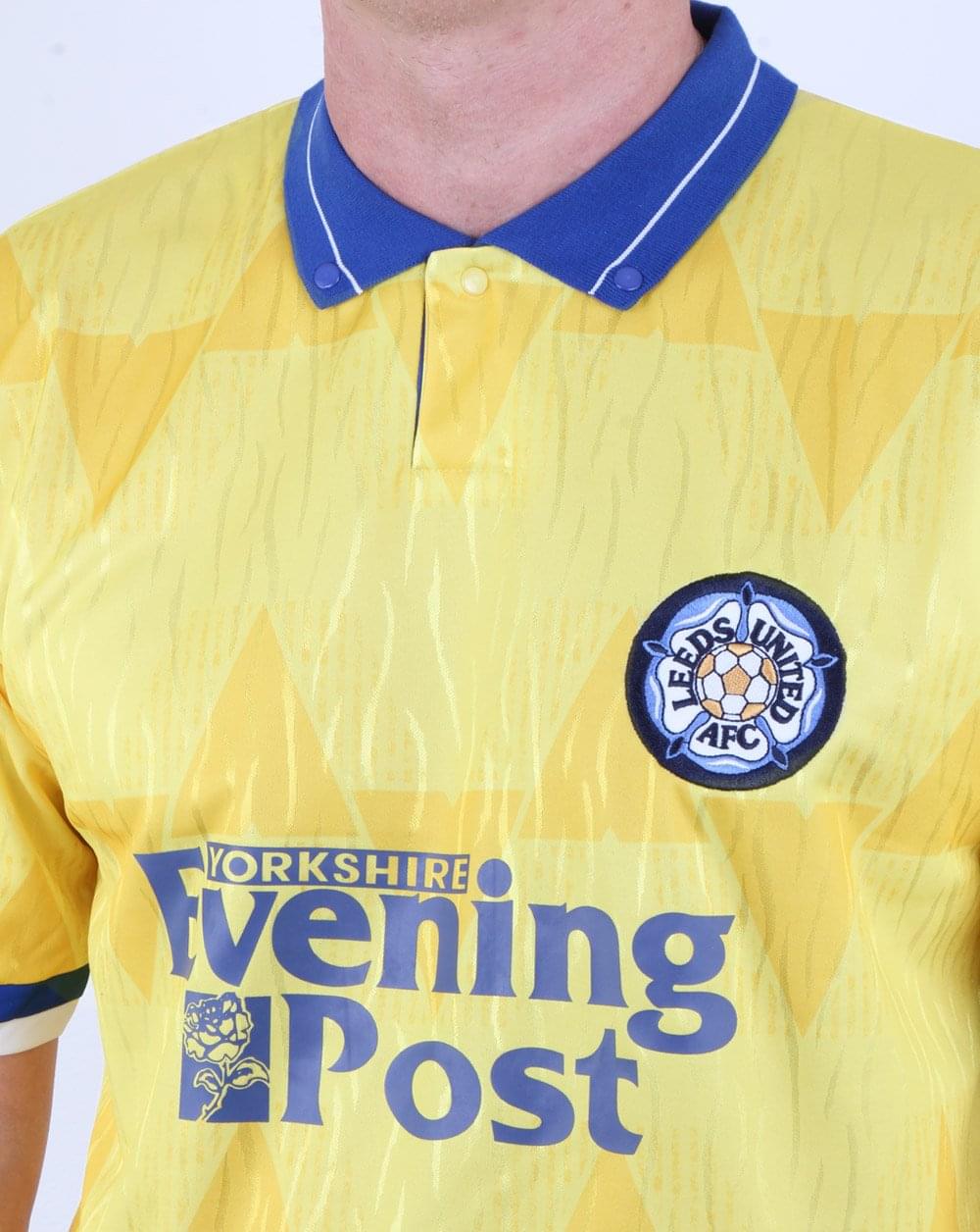 80er Casual Classics Leeds 1992 Auswärts-Retro-Shirt Gelb