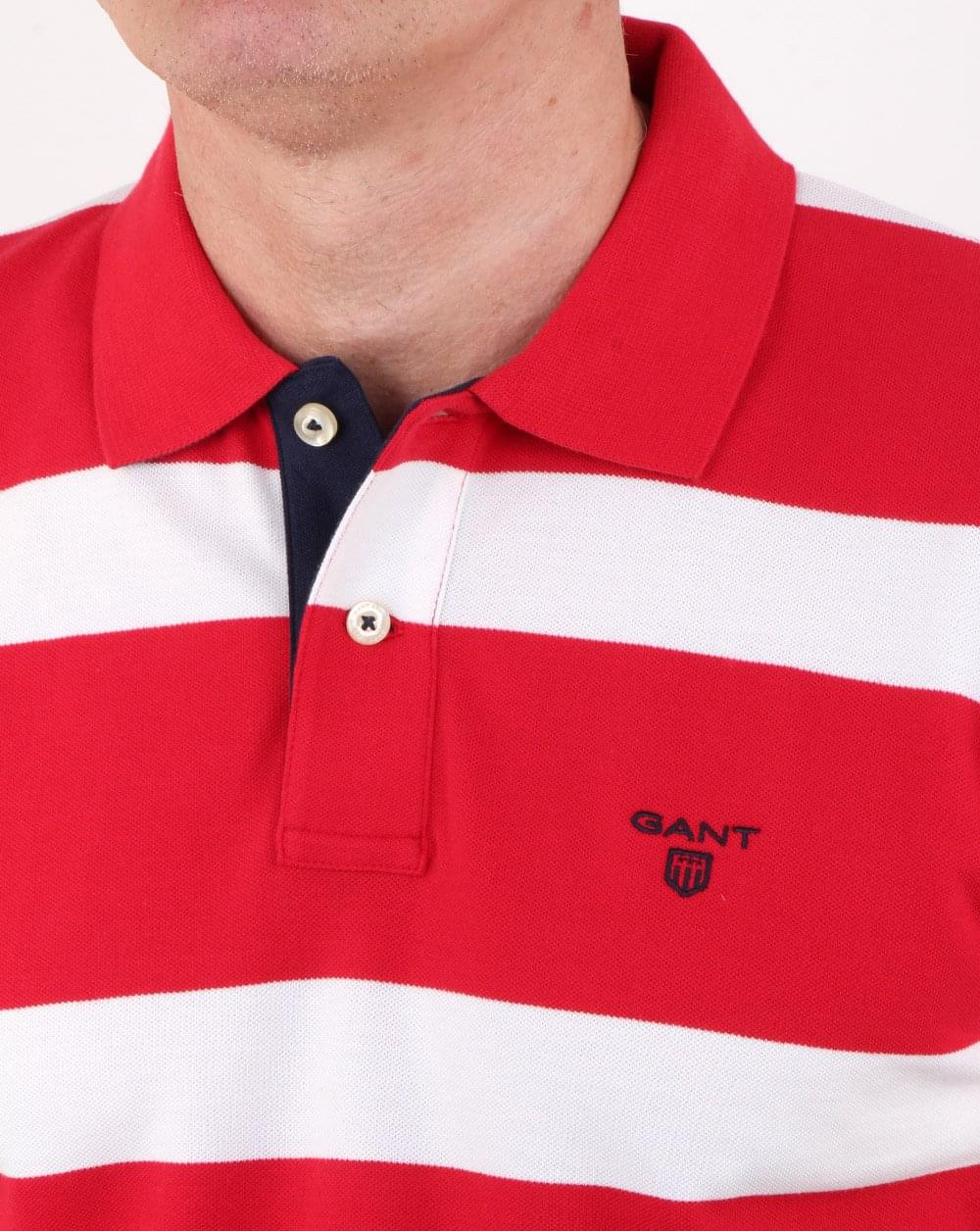 Gant Kontrastkragen Rugger Rot