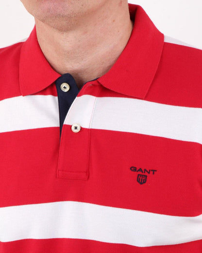 Gant Kontrastkragen Rugger Rot