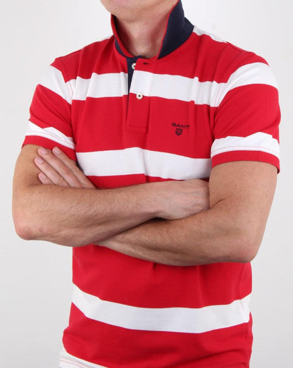 Gant Kontrastkragen Rugger Rot