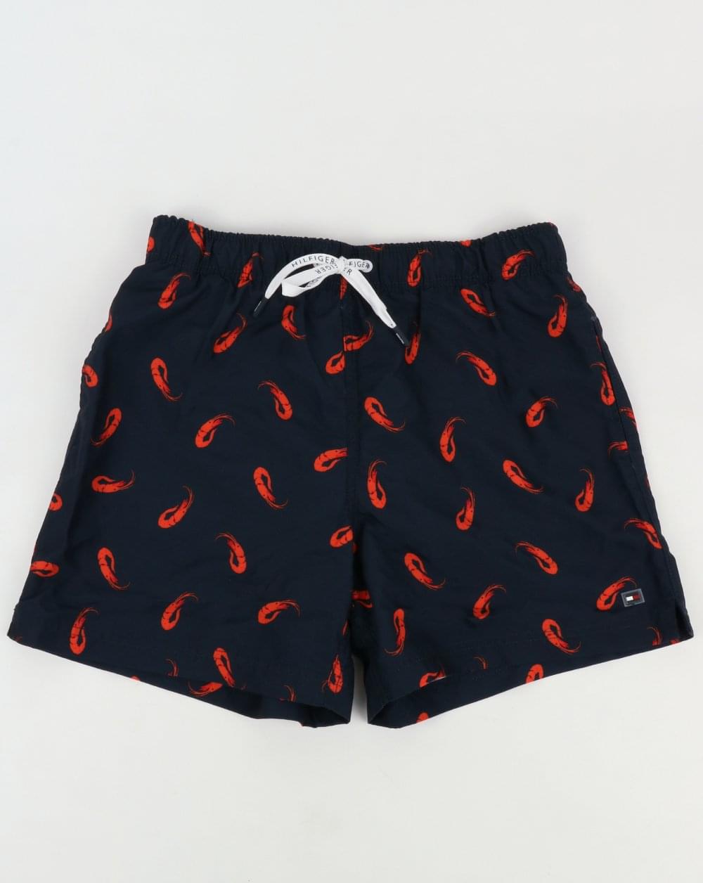 Tommy Hilfiger Shrimp Print Swim Shorts Navy
