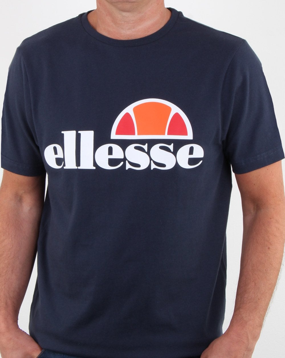Ellesse – T-Shirt mit Logo in Marineblau